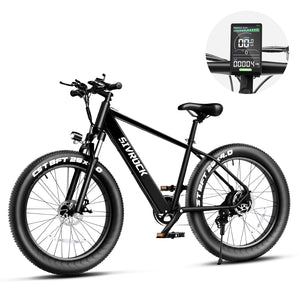 Vélo électrique Sivrock de 26 pouces avec de gros pneus, équipé d'un moteur de 1000W,