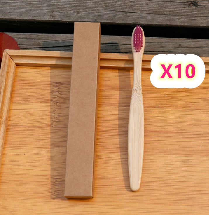 Brosse à dents écologique en fibres de bambou souple