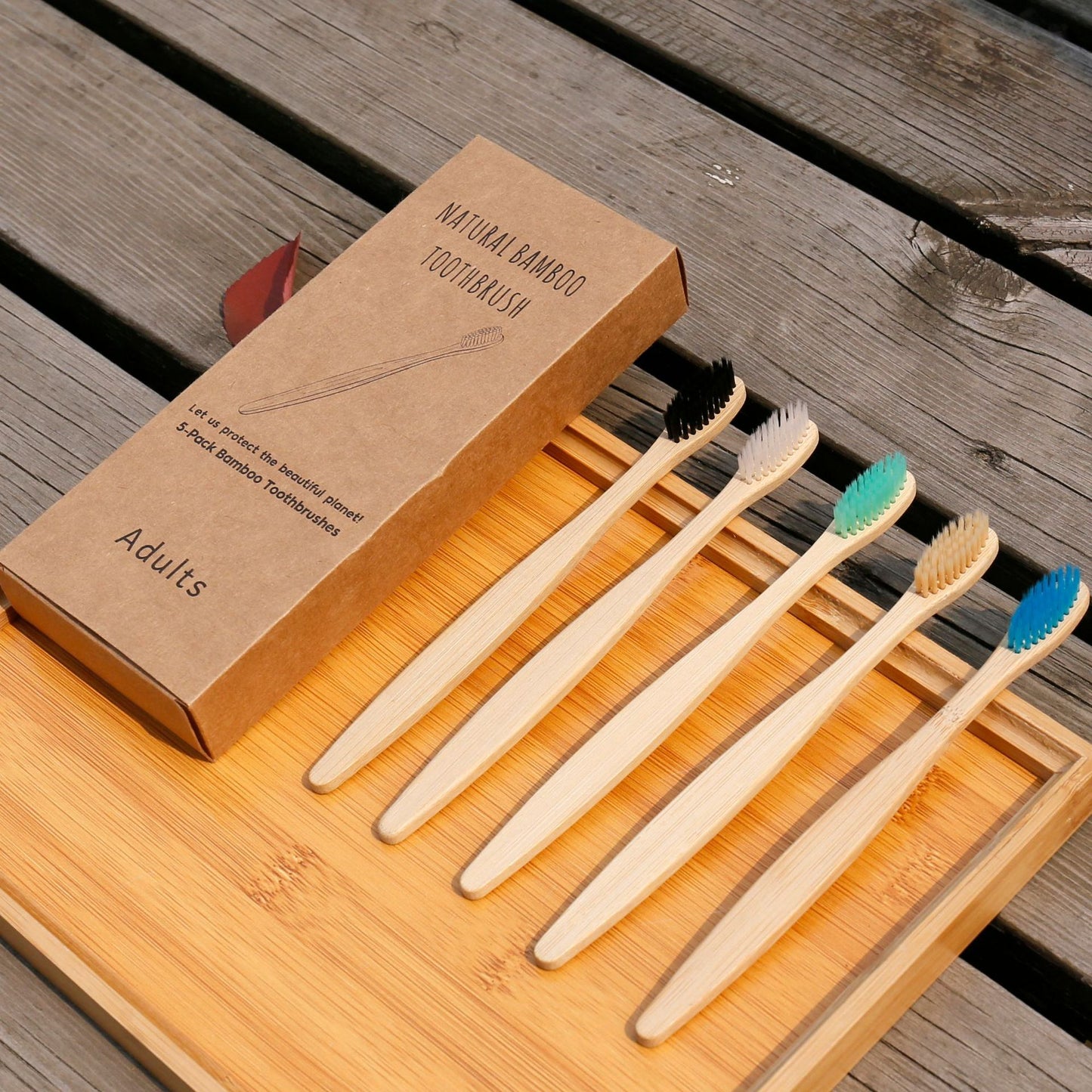 Brosse à dents écologique en fibres de bambou souple