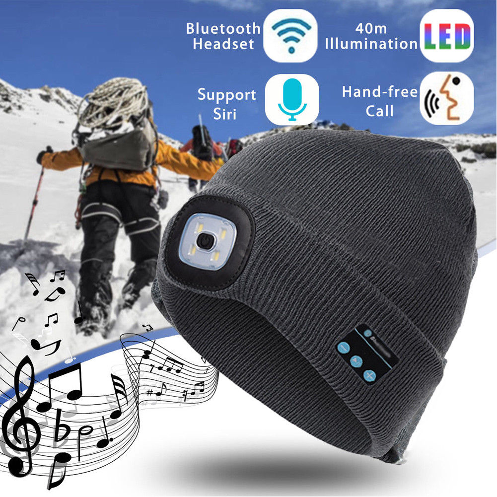 Chapeau Sans Fil Bluetooth LED.