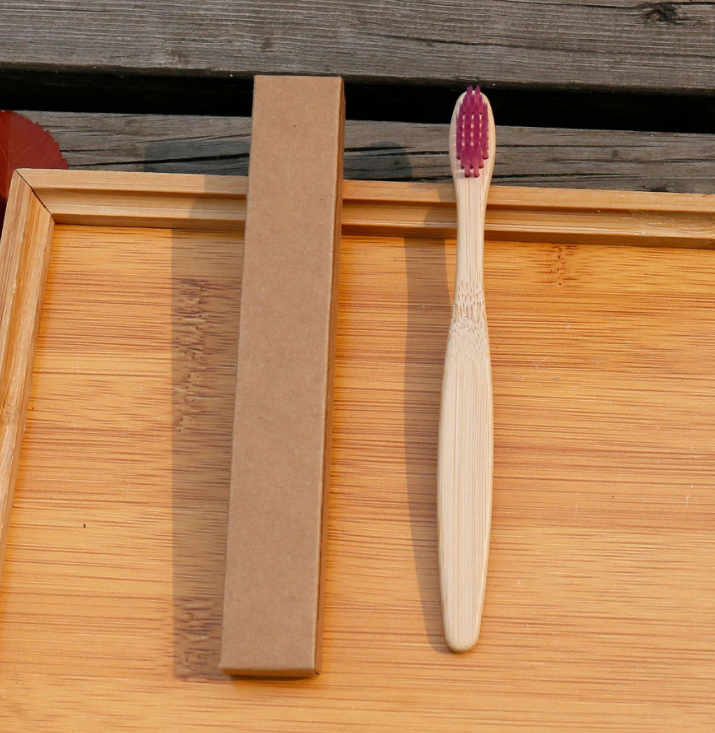 Brosse à dents écologique en fibres de bambou souple