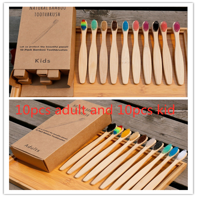 Brosse à dents écologique en fibres de bambou souple