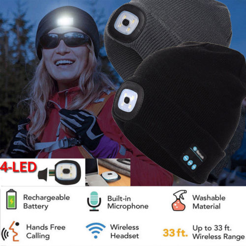 Chapeau Sans Fil Bluetooth LED.