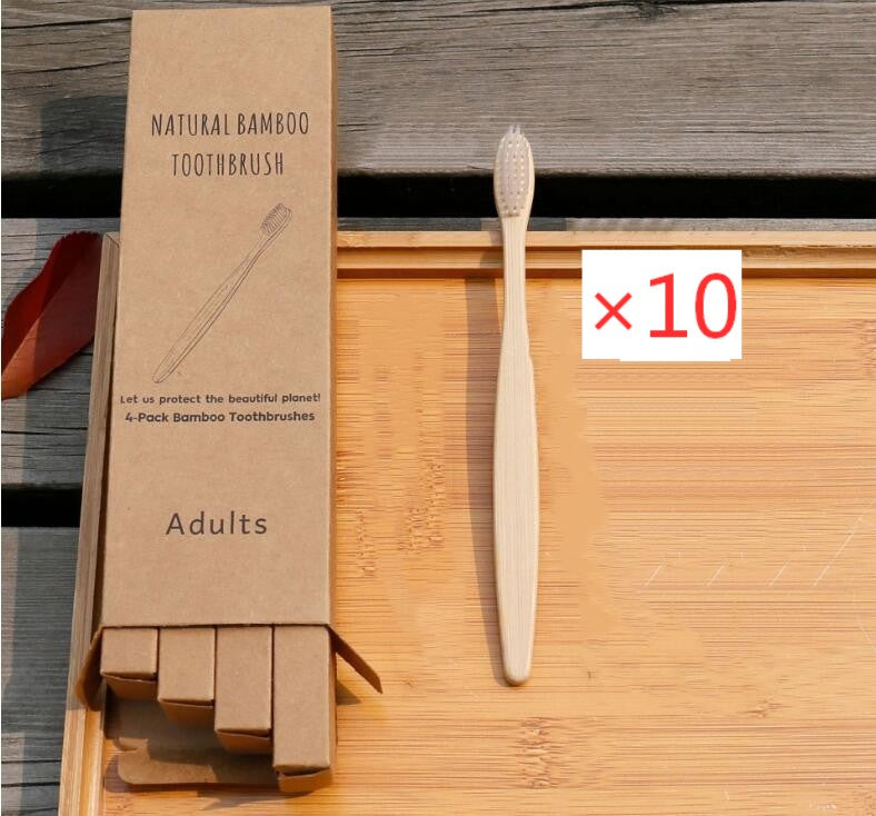 Brosse à dents écologique en fibres de bambou souple