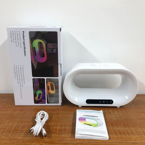 Chargeur sans fil Bluetooth avec petite lampe de nuit intégrée.