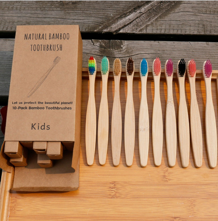Brosse à dents écologique en fibres de bambou souple