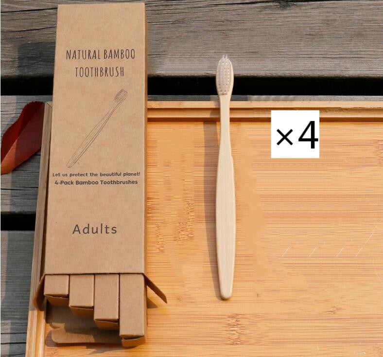 Brosse à dents écologique en fibres de bambou souple