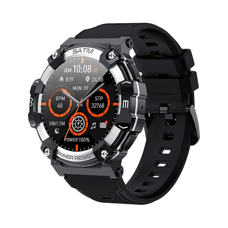 Montre intelligente multifonctionnelle avec détection de la fréquence cardiaque et suivi du sommeil pour hommes.