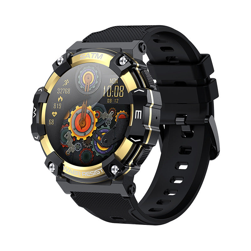 Montre intelligente multifonctionnelle avec détection de la fréquence cardiaque et suivi du sommeil pour hommes.