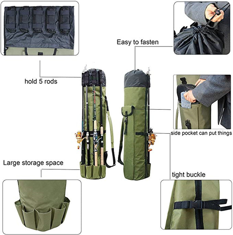 Sac de pêche en plein air, sac multifonctionnel pour canne à pêche | sac de rangement pour matériel de pêche