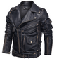 Manteau en cuir vintage pour hommes
