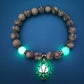 'Bracelet de Perle Lumineuse en Forme de Lotus Énergétique'
