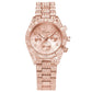 Montre de luxe Genève en acier inoxydable avec cristal quartz pour femmes