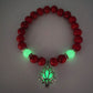 'Bracelet de Perle Lumineuse en Forme de Lotus Énergétique'