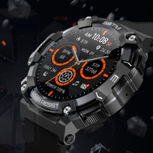 Montre intelligente multifonctionnelle avec détection de la fréquence cardiaque et suivi du sommeil pour hommes.