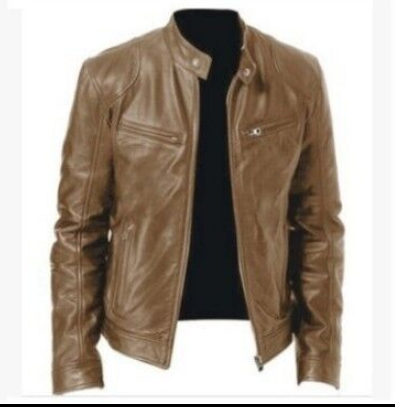 Veste en cuir PU, modèle ajusté et élégant.