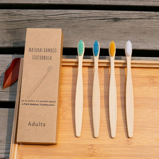 Brosse à dents écologique en fibres de bambou souple