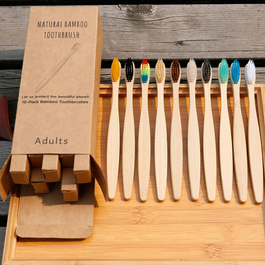 Brosse à dents écologique en fibres de bambou souple