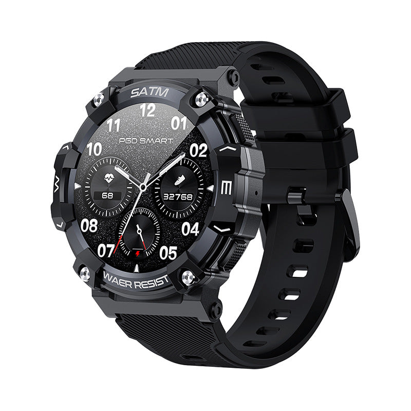 Montre intelligente multifonctionnelle avec détection de la fréquence cardiaque et suivi du sommeil pour hommes.
