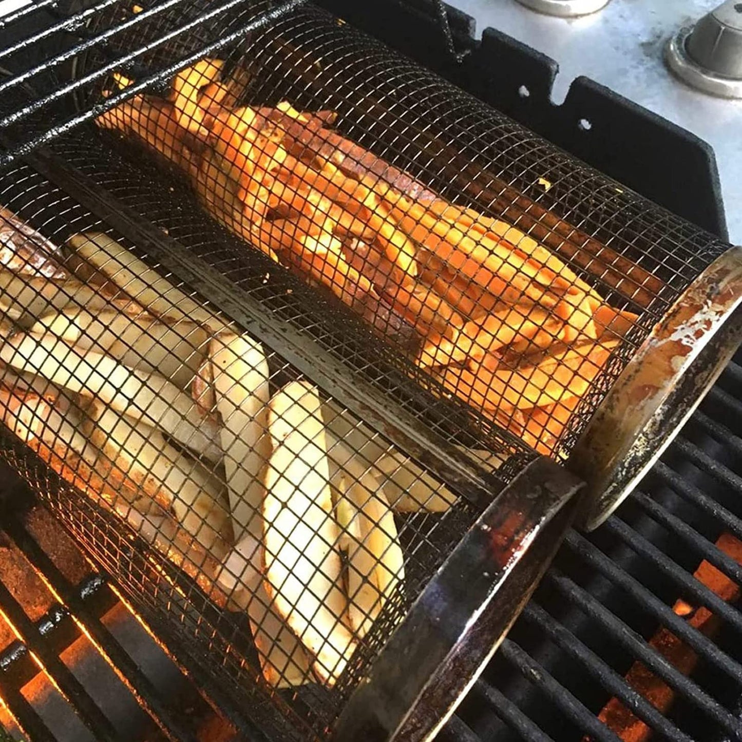 Filet de panier métallique pour barbecue