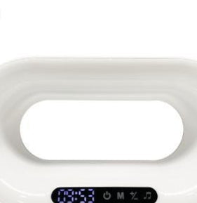 Chargeur sans fil Bluetooth avec petite lampe de nuit intégrée.