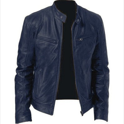 Veste en cuir PU, modèle ajusté et élégant.